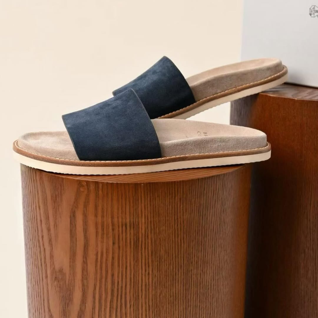 Sandales Suede Daim Bleu